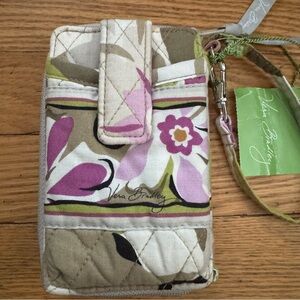 Vera Bradley Pink and Green Floral Carry It All Wristlet NWT